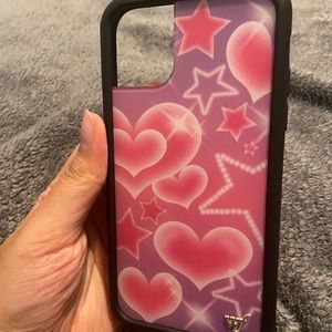 Pink Heart Wildflower Case for iPhone 11
